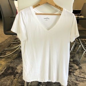 V-Neck White Tee